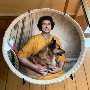 Decorative Plate with Portrait and Dog